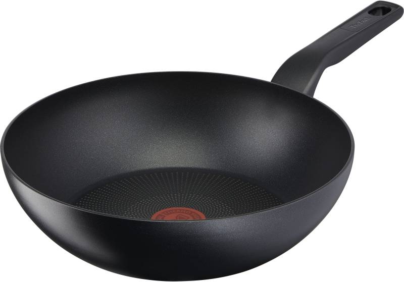 Tefal Wok "Titanium Force Wok-Pfanne, Induktion, Ø 28 cm" Aluminium extra haltbare Antihaft-Beschichtung, Thermo Signal, tiefe Form von Tefal