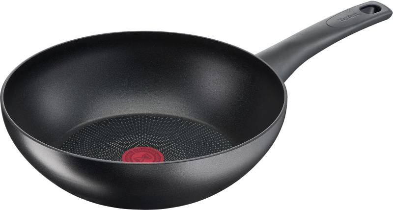 Tefal Wok "Ultimate On Wokpfanne Induktion 28 cm" Aluminium 1 Stk. tlg. Titanium Antihaftbeschichtung, Thermo-Signal, alle Herdarten, G26019 von Tefal