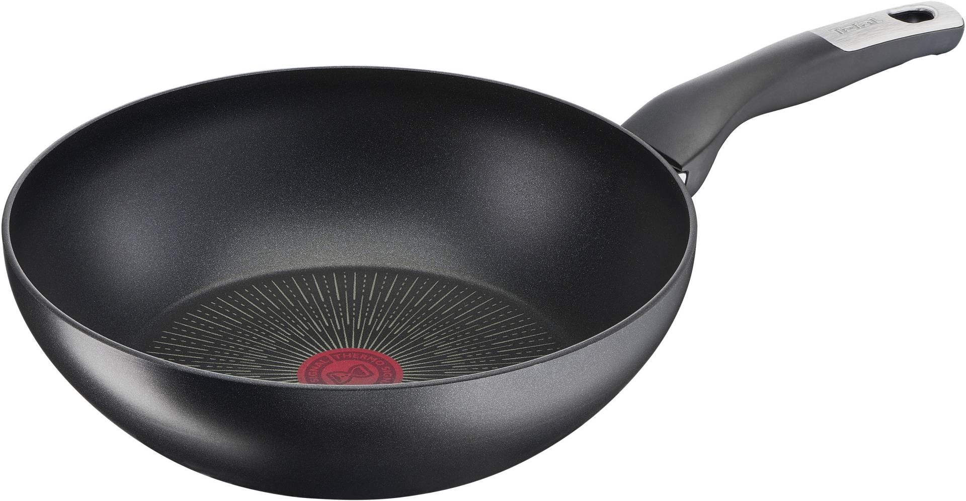 Tefal Wok "Unlimited" Aluminium kratzfest, Induktion, Temperaturanzeiger, Made In France, Ø 28 cm von Tefal