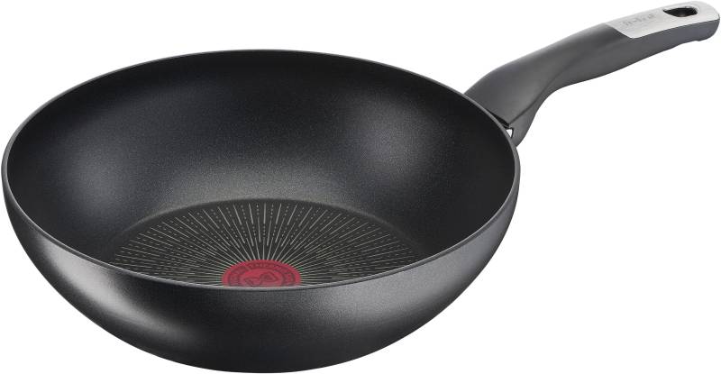 Tefal Wok "Unlimited" Aluminium kratzfest, Induktion, Temperaturanzeiger, Made In France, Ø 28 cm von Tefal