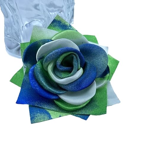 20cm Krawatte Farbstoff Stoff große Blume Brosche Pin Schal Knopf Corsage Mode Anstecknadeln für Frauen Party Bekleidungs zubehör von Tefexer