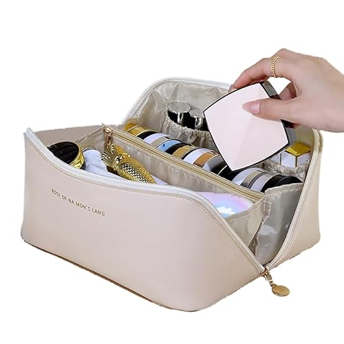 Haltbare wasserdichte Make-up-Aufbewahrung Tasche für Frauen; Große Reise-Kosmetik hüllen; Tragbarer Badezimmer-Organizer-Wasch Sack für Toiletten Artikel von Tefexer