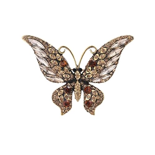 Luxus Retro Exquisite voll eingelegte Zirkon Schmetterling Brosche für Frauen Mädchen Mode Hochzeit Party Kleidung Accessoires Geschenke von Tefexer