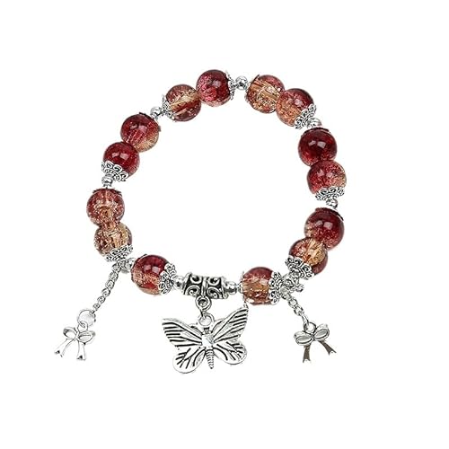 Tefexer Mode Kristall Armband Luxus Frauen Rose Anhänger Perlen Charme Armreifen Geburtstag Hochzeit Party Schmuck Geschenk von Tefexer