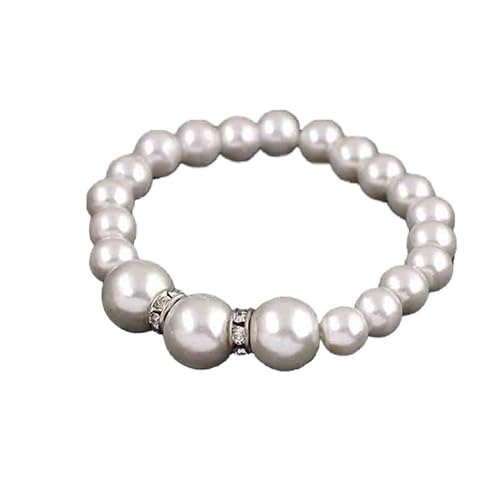 Tefexer Weiße Kristall perlen Kette Armband für Frauen Hochzeit Brautjungfer Geschenk Perlen Armbänder Mädchen Schmuck von Tefexer