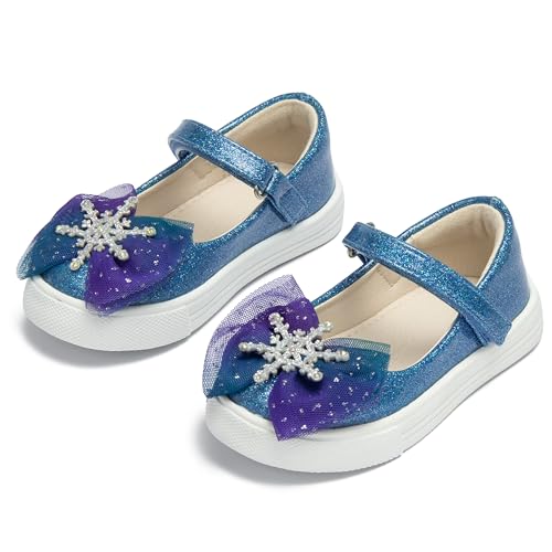 Tegeek Glitzernde Turnschuhe für Mädchen von 3–12 Jahren, bequeme Passform, lässige Prinzessinnen-Schuhe, Ts12-blue, 22.5 EU von Tegeek