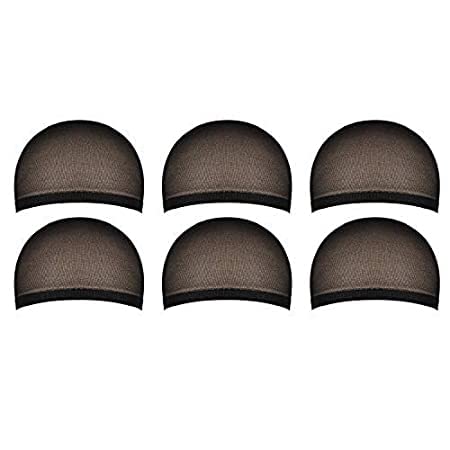 6 Stück Haarnetz für Perücken für Frauen und Männer, Nylon Perückenkappen aus Dehnbarem und Dünnem Strumpfstoff, geschlossenem Ende, Einheitsgröße (Schwar) von Tegrace
