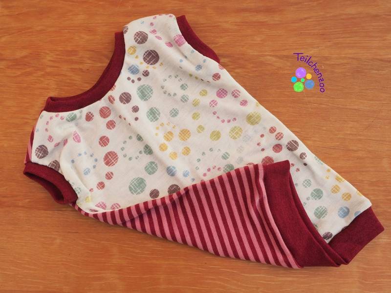 Wolle-Seide Wendeshirt "Retropunkte" Gr. 80-170 von Teilchenzoo