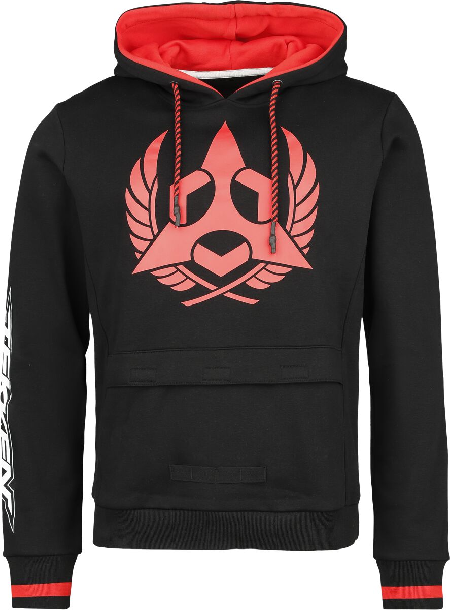 Tekken Mishima Zaibatsu Kapuzenpullover schwarz rot in L von Tekken