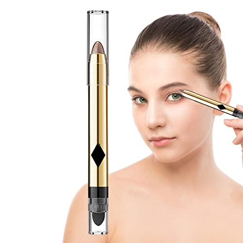 2-in-1 Perlglanz-Lidschatten-Make-up-Stift, Doppelseitiger Perlglanz-Creme-Lidschattenstift, Highlighter Make-up-Stick, Lidschatten-Stick, feiner Glitzer-Eyeliner Teksome von Teksome