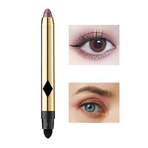 2-in-1 Perlglanz-Lidschatten-Make-up-Stift - Double-Ended Perlglanz-Lidschatten-Sticks Pencil Crayon,Highlighter Make-up-Stick, Lidschatten-Stick, feiner Glitzer-Eyeliner Teksome von Teksome