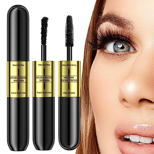 2-seitige Mascara | Definierende Wimpern-Make-up-Mascara-Verlängerung | Schnell trocknende wasserfeste 2-Kopf-Verlängerungs-Mascara als Geburtstagsgeschenk zum Valentinstag Teksome von Teksome