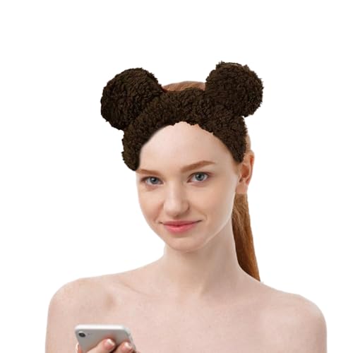 Bear Ears Spa-Stirnband, niedliche Mehrzweck-Stirnbänder für Teenager-Mädchen, Make-up-Zubehör für Gesichtswäsche, Make-up, Baden, Hausarbeit, Hautpflege Teksome von Teksome