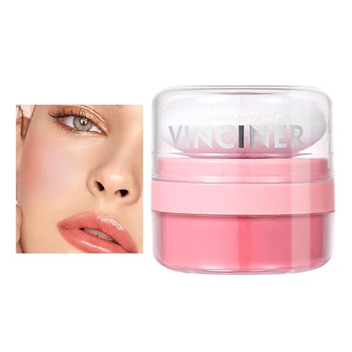 Einfach aufzutragendes Air Cushion Cheek Blush | Loses Puder-Rouge, Luftkissen-Rouge | Wasserfestes, hochpigmentiertes, langanhaltendes Wangen-Make-up für Frauen, loses Puder-Rouge für Teksome von Teksome