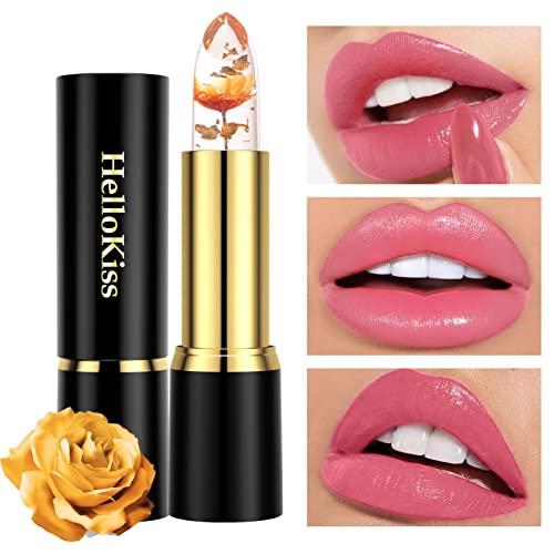 Farbwechsel-Lipgloss - Temperatur-Lippenstift, der die Lippenfarbe verändert | Tragbarer Jelly-Lippenstift mit pH-Temperatur und Farbwechsel, getönter Lipgloss-Balsam für Frauen und Mädchen Teksome von Teksome