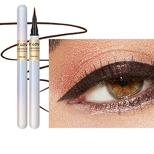 Flüssige Eyeliner - Wasserfester Flüssig-Eyeliner mit feiner Spitze - Schnell trocknender, langlebiger, hochpigmentierter, flüssiger Eyeliner für alle Augenformen. Halloween-Make-up ze Teksome von Teksome