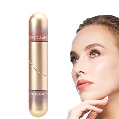 Flüssiger Lippenstift | Flüssiger, langlebiger 2-in-1-Lippenstift | Hydratisierte und voller aussehende Lippen, langanhaltender Sweet Lip GlazeWaterproof Lip Gloss Kit Teksome von Teksome