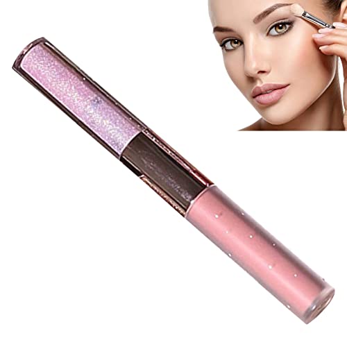 Glitzer-Lidschatten-Flüssigkeit, Doppelkopf-Glanz-Lidschatten, Liquid High Pigments Gloss Sparkling Shimmer Sparkle Glow Lidschatten Glänzendes Make-up Teksome von Teksome