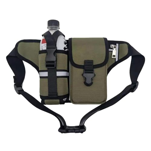 Hydration Hüfttasche, Wandern Fanny Pack für Frauen mit Wasserflaschenhalter | Verstellbarer Oxford-Stoff Fanny Pack Wasserflasche Träger Telefon Bund Outdoor Laufgürtel Teksome von Teksome