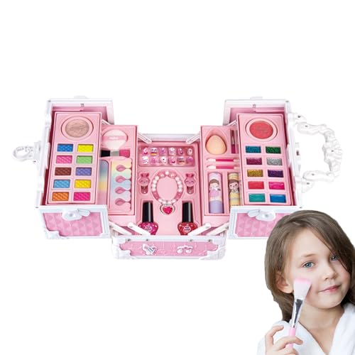 Kinder-Make-up-Set | Niedliches Kosmetikset, Make-up-Werkzeuge, waschbar, wasserlöslich | Kinderprodukte, sicheres Weihnachtsgeschenk, Make-up-Zubehör für Feiertage, Zusammenkünfte und Teksome von Teksome