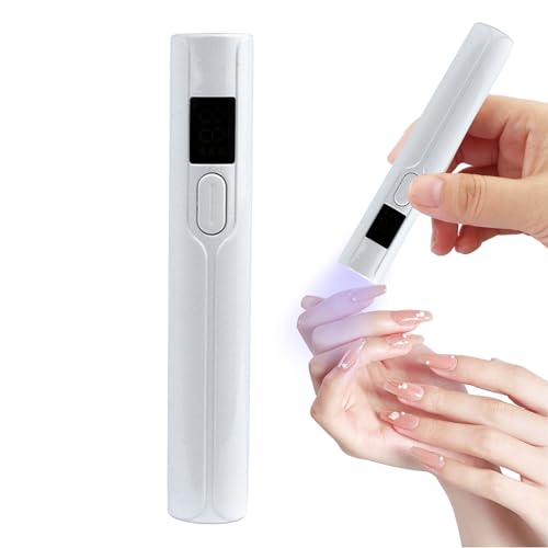 Kleine UV Nagellampe, 3W Nagelhärtelampe UV LED Nageltrockner, USB Aufladen Nagellack Aushärtung Lampen, Nagel Maniküre Werkzeuge, Professioneller Geltrockner Stift für Gel Polish Teksome von Teksome