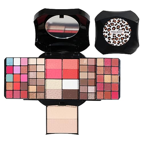 Kosmetik-Make-up-Paletten-Set Kit – Professionelles Make-up-Kit | Lidschatten-Make-up-Palette mit Spiegel, Lidschatten-Palette Kombination Teksome von Teksome