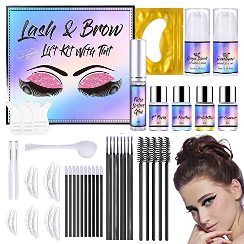 Lash Lift Kit für Dauerwellen,Augenbrauen färben formt langanhaltend | Wimpern-Brauen-Färbewerkzeug, Wimpern-Augenbrauen-Dauerwellen-Set, Wimpern- und Augenbrauen-Färbe-Set für Mädchen und Teksome von Teksome