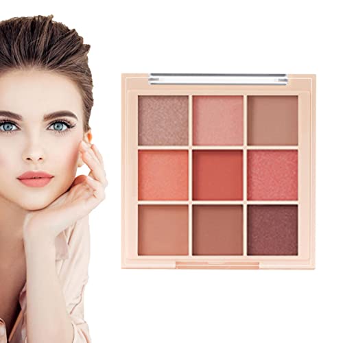 Lidschatten-Make-up,Professionelles 9-Farben-Lidschatten-Make-up - Langlebiger konturierender Highlighter, Rouge, Lidschatten für Mädchen und Frauen, Anfänger Teksome von Teksome