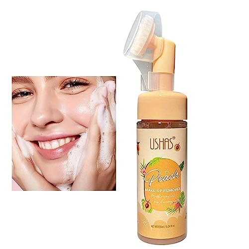 Make-up-Entferner - Gesichtsblasenschaum-Gesichtswaschmittel mit Bürstenkopf - 5,24 fl oz Beruhigender Reiniger für empfindliche Haut, Hautpflege-Reinigungsschaum, Teksome von Teksome