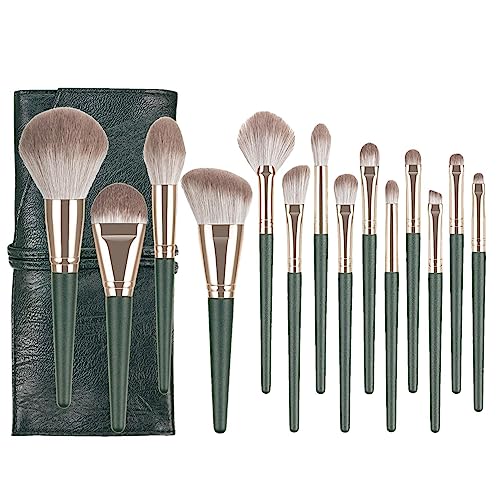 Make-up-Pinsel für das Gesicht - 14 Stück/Set Soft Foundation Lidschatten Concealer Applikatorpinsel,Kosmetikpinsel für Damen, Make-up-Pinsel für Arbeit, Bühnenauftritt, Reisen Teksome von Teksome