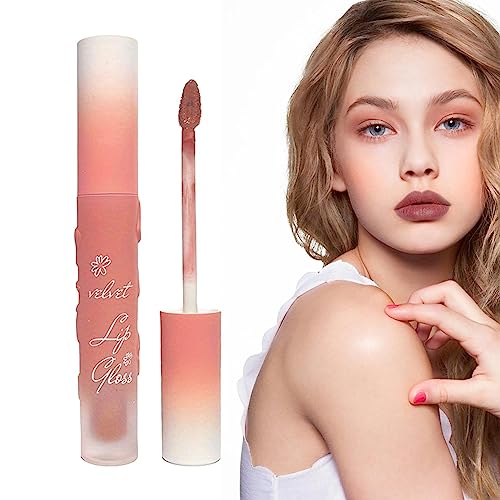 Nicht klebriger Lipgloss | Matte Lip Stain Liquid Ink Lippenstift,Pigmentiertes, langlebiges Lipgloss-Set, Lippen-Make-up-Sets, wasserfestes Lippen-Make-up, Geschenk für Mädchen und Frauen Teksome von Teksome