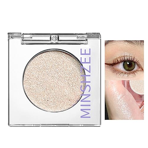 Single Shimmer Eyeshadow,Shimmering Pearlescent Single Eyeshadows | Monochrome Fine Shimmer Eyeshadow for Women Collarbone, Lip, Chin Teksome von Teksome