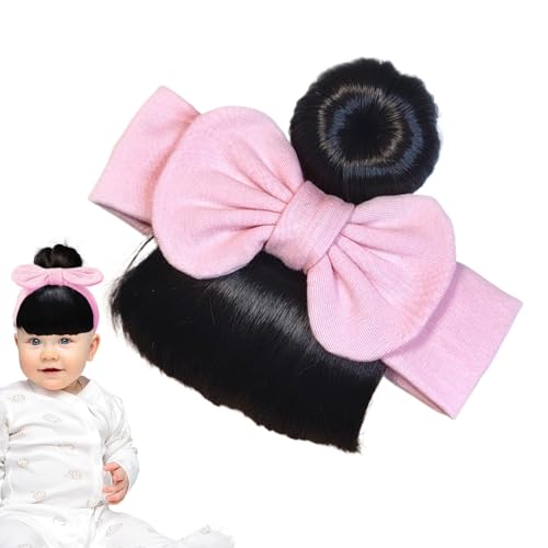 Teksome Baby Pony Haarband,Kleinkind Schleifen Pony Perücke | Niedlicher Haarschmuck Leicht Anzulegen für Familienfeiern Feste und Feiern von Teksome