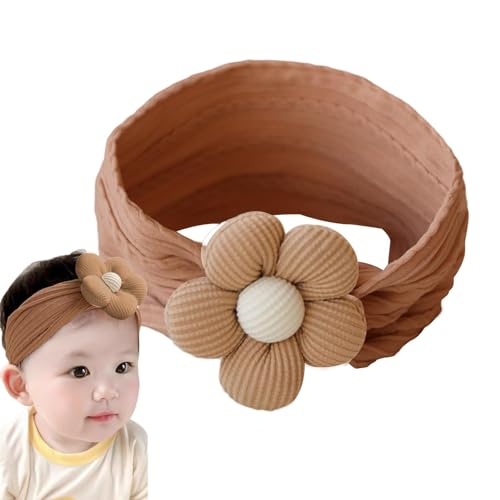 Teksome Baby-Stirnbänder,Stirnbänder für Babys, Baby Stirnband Weiches Kopftuch, Stirnbänder für Neugeborene mit Blume, niedliche dehnbare Stirnbänder, Stirnbänder für Neugeborene von Teksome