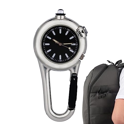 Teksome Clip Uhr Tasche | Karabiner Uhr Clip Uhr | Rucksack Taschenclip - im Dunkeln für Outdoor Sport, Einzelnes Attribut, 1 von Teksome