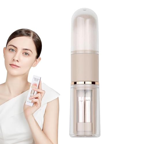 Teksome Einziehbarer Foundation-Pinsel, Lidschatten-Pinsel – 5-in-1 Reise-Puder-Make-up-Pinsel, tragbarer Concealer, Lidschatten-Pinsel für alle Gesichts-Make-up von Teksome