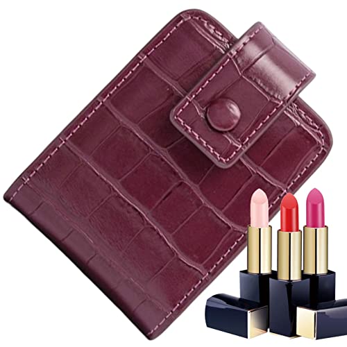 Teksome Mini-Kosmetiktasche mit Spiegel – Frauen Reise Make-up Tasche Krokodil Muster PU – Tragbare Lippenstift Boxed Mode Kosmetiktasche Make-up Tasche von Teksome