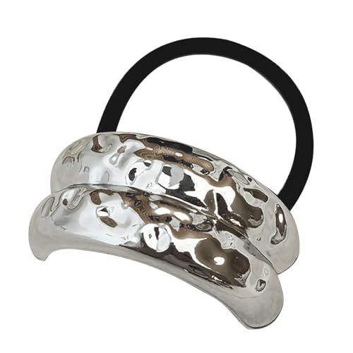 Teksome Pferdeschwanz-Haarspange, Metall-Haargummi - Einzigartiges elastisches Haargummi | Haarmanschette, bequemes Haarband für Frauen, Freundin, Mutter, Ehefrau von Teksome