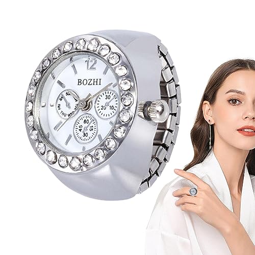 Teksome Ringe für Frauen, Uhr Vintage Quarzuhr – Mode Quarzuhr Analog Finger Uhr Männer Frauen Schmuck Geschenke von Teksome