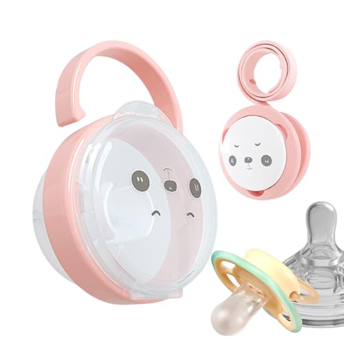 Teksome Schnullerhalter Etui - Praktisches Schnuller-Behälter-Set Mit Staubschutzdeckel - Praktischer Staubschutz Für Unterwegs Zuhause & Outdoor von Teksome