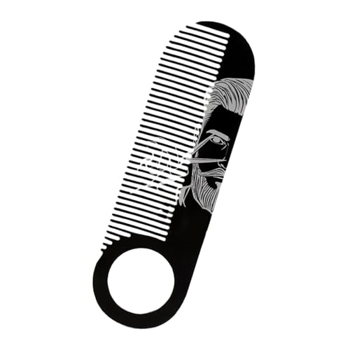 Teksome Schnurrbartkamm - Kompakter Haarstylingkamm - Zugfreies Tragbares Styling-Werkzeug Mit Zweifach-Funktion Männer Accessoires Für Geschenkanlässe von Teksome
