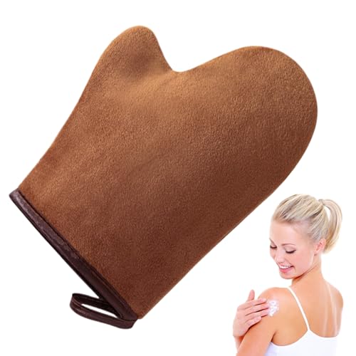 Teksome Selbstbräunungs-Handschuh - Bräunungs-Auftrags-Handschuh,Maschinenwaschbar & Wiederverwendbar Flock Applikator Mit Daumen Für Frauen Spray Lotion Mousse Gesicht & Körper von Teksome