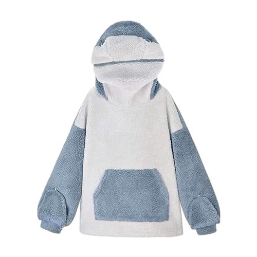 Teksome Shark Hoodie | Shark Fleece Übergroße Decke mit Kapuze - Weiche Winter Kapuzen-Sweatshirt, Fleece Hoodie Jacke für Frauen und Mädchen von Teksome