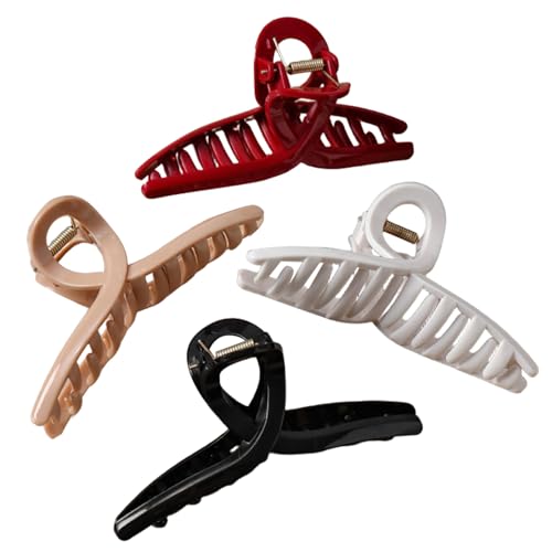 Teksome Silikon Haarklammern Für Damen - Haarzubehör Für Frisuren - 4 Stück Damen Accessoires Für Tanzen Reisen Outdoor Festival von Teksome