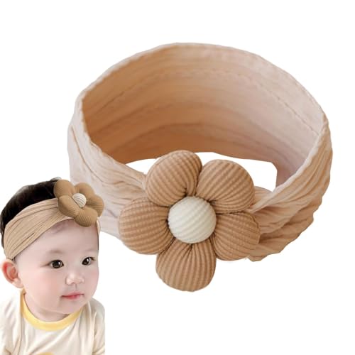 Teksome Stirnbänder für Babys,Baby-Stirnbänder für Mädchen,Kopfwickel Baby Stirnband | Breite Kopfwickel, dehnbare Stirnbänder für Neugeborene, Haarschmuck, Stirnbänder für Neugeborene mit Blume von Teksome