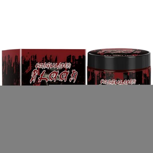 Teksome Waschbares Kunstblut | Kunstblut für Vampire | 50ml Farbe Theaterschminke Für Kostüme Kleidung Vampir Cosplay Kinder Erwachsene Zombie Augen Verkleidung von Teksome