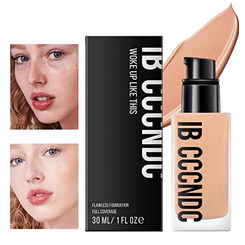 Vollflächige Foundation, Bright Boost Hydrating Tint Makeup Liquid Foundation, Langanhaltende ölkontrollierende Make-up-Creme, Kosmetik für Frauen und Mädchen, Flecken, Haut unter den Augen Teksome von Teksome