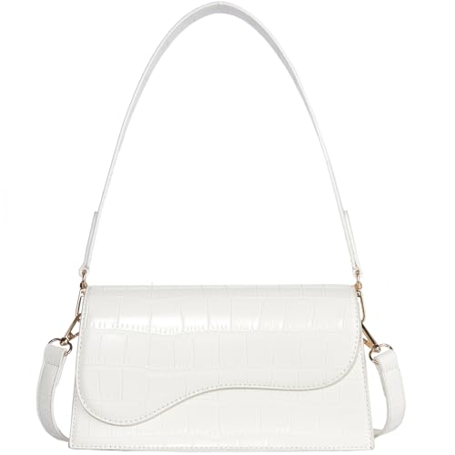 Telena Damen Umhängetasche, Crossbody Schultertasche aus PU Leder, Schultertasche klein für Damen mit 2 Umhängetaschen mit abnehmbarem Riemen von Telena