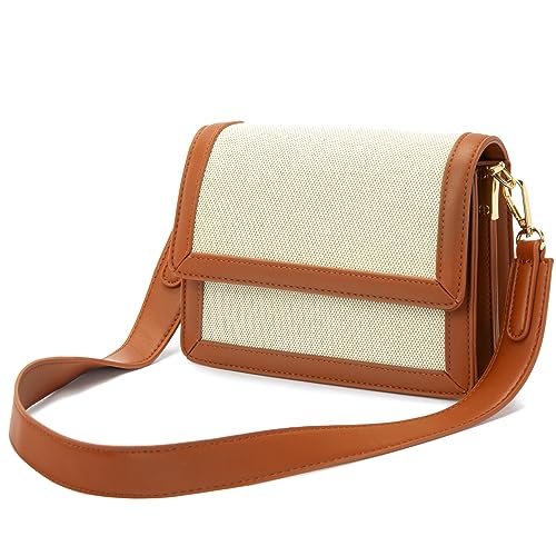 Telena Damen Umhängetasche, vegane Leder Crossbody Bag für Damen mit verstellbarem Riemen von Telena