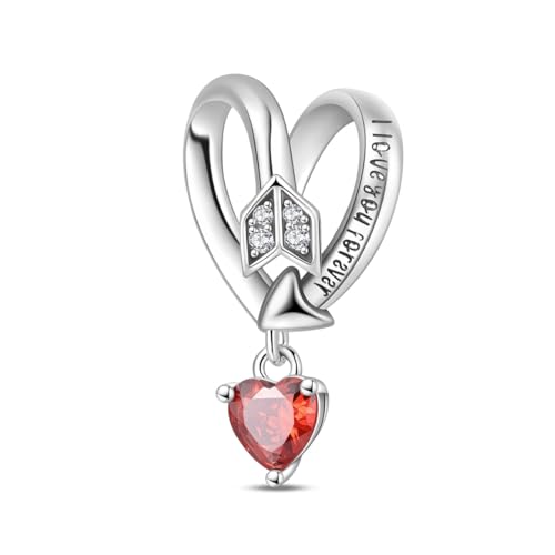 Amors Herz-Piercing Pfeil Perle Charme, Charme für Armband, kompatibel mit Pandora Armband Halskette Amors Herz-Piercing Pfeil Perle Charme, Charme für Armband, kompatibel mit Pandora Armband Halskette von Teleye